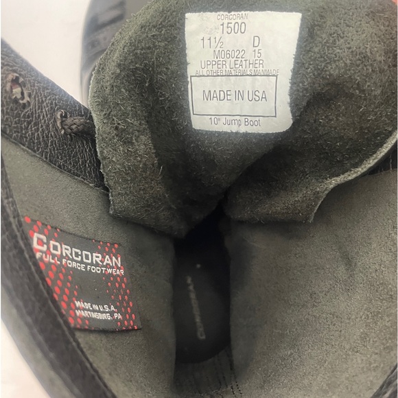 Men’s Corcoran 10” Original Jump Boot Black Leather Size 11.5D - Picture 8 of 9